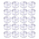Desenda 20PCS 5ml Clear Sample Pots Empty Small Travel Containers Leak Proof Refillable Cosmetic Jars Makeup Sample Containers with Lid, Storage Pot for Lip Balm Scrub DIY Cosmetic