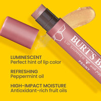 Burt's Bees Lip Colour Gift Set, 3 Lip Shimmers in Peony, Watermelon and Fig Shades, Petal Kisses, 3 x 2.6 g