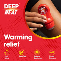 Deep Heat Muscle Massage Roll-on Lotion, Ease Tight Muscles, 50ml (Pack of 1)