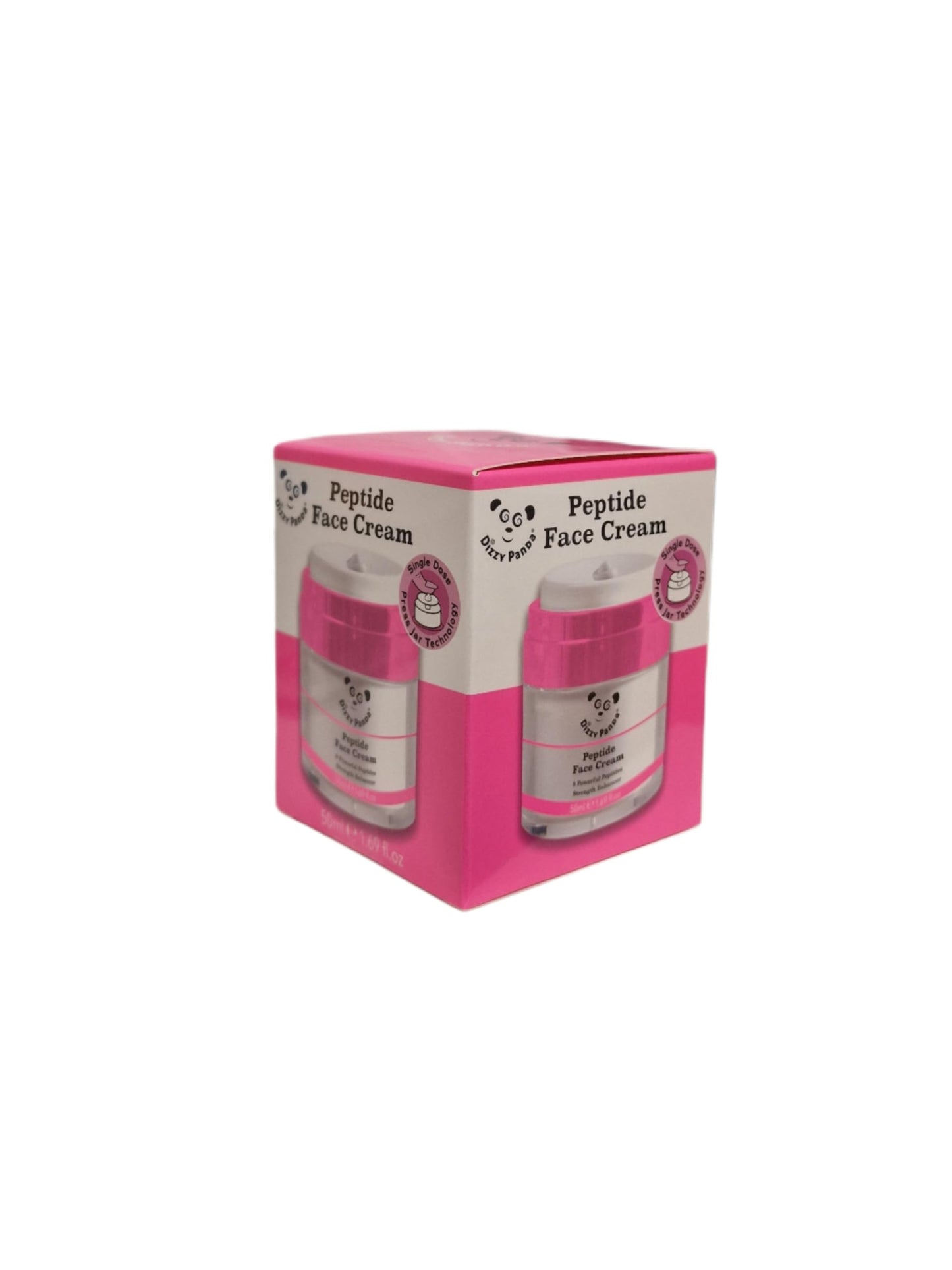 Dizzy Panda Peptide Face Cream 50ml - Advanced Anti-Aging Formula with Single-Dose Press Jar Technology