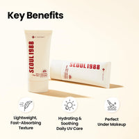 K-SECRET SEOUL 1988 Sun - SPF 50+ PA++++, Broad Spectrum UVA/UVB Protection | Lightweight, Hydrating Daily Sunscreen with No White Cast | Korean Skincare | 50 ml