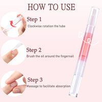 NLFOX Cuticle Oil Pen for Nail Care,8PCS Nail Oil Pen with Natural Ingredients Revitalize Pen Gel Manicure Pedicure nail art Treatment (Mix)