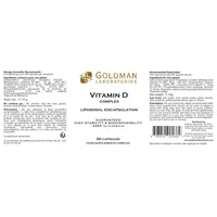 Liposomal Vitamin D, Goldman Laboratories - 2000 IU - Patented Complex Vitamin D3 K2-MK7 C - Maximum Bioavailability - Immunity, Bones, Teeth, Joints, Good Mood – 60 Capsules - Slow Release