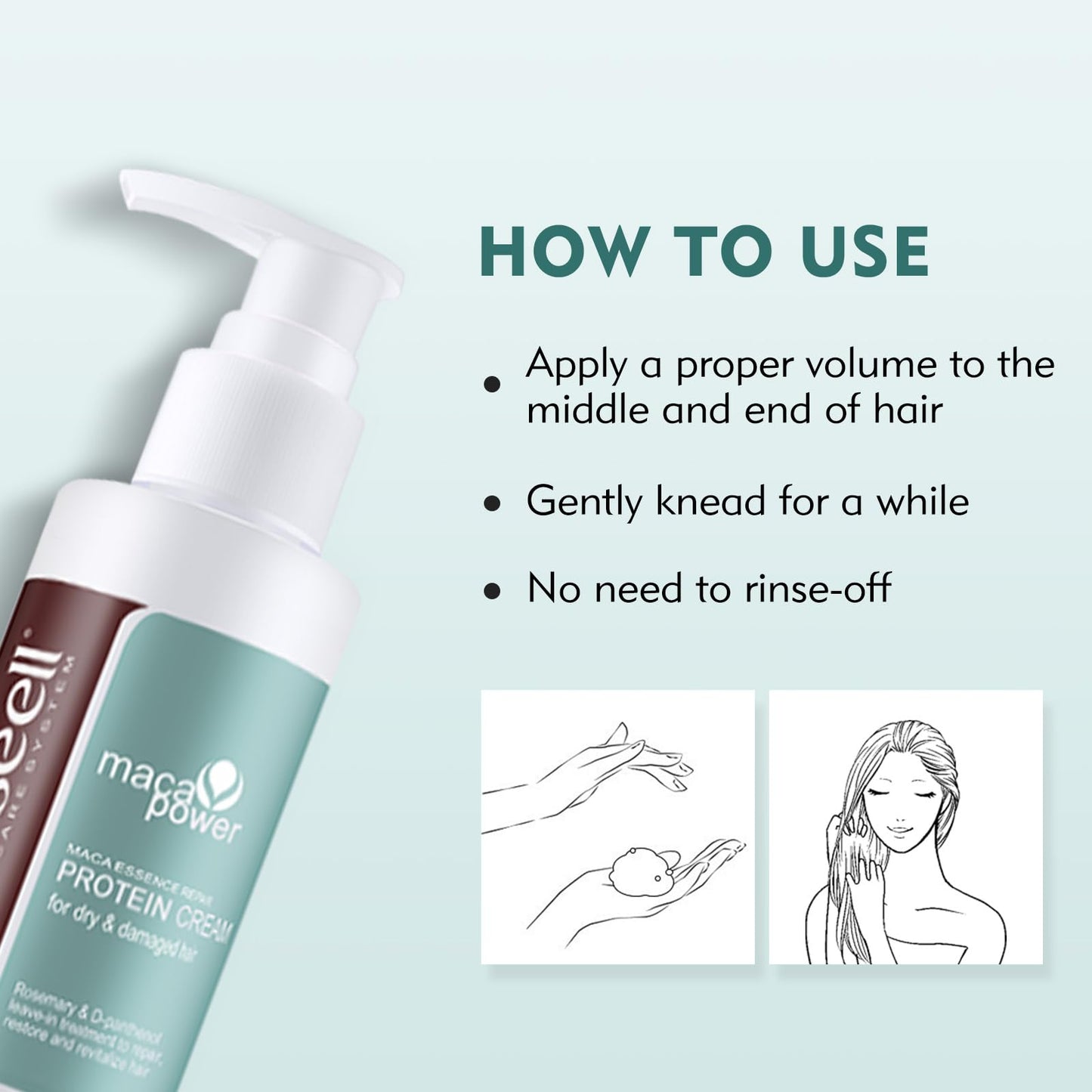 Karseell Repair Protein Cream Leave-In Conditioner Hair Treatment Organic Protein Cream for Dry Damaged Hair 150ml