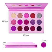 Afflano Highly Pigmented Pink Purple Eye Makeup Palette, Matte Glitter, Dark Red Violet Silver Cute Shimmer Wedding Eyeshadow Palette for Girl Women