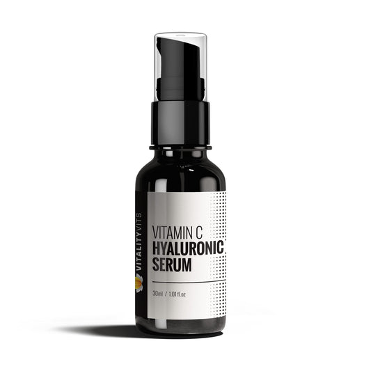 VITALITYVITS Vitamin C & E Serum With Hyaluronic Acid & Avocado Oil - Anti-Ageing & Wrinkle 30ml Pump