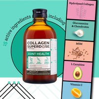 GOLD COLLAGEN Collagen SUPERDOSE by Gold Collagen Joint Health - Collagen Supplements for Women & Men, Supplement Joints for Muscles and Bones with Vitamin C, Vitamin D and Hyaluronic Acid, 300 ml