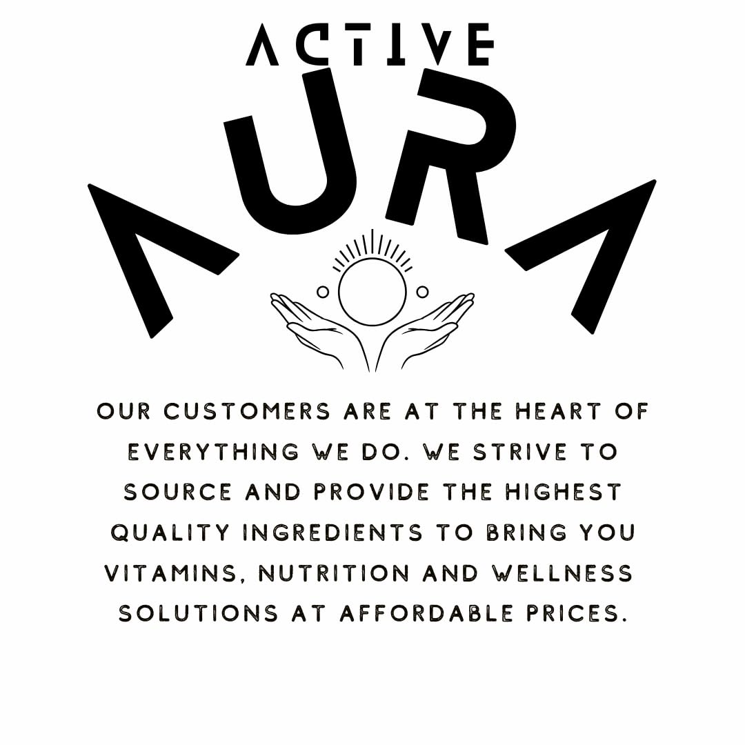 Active Aura Bovine Collagen 1200mg +Hyaluronic Acid, Aloe Vera & Zinc - Skin, Bones & Joints
