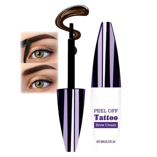 SHEBEEDO Peel Off Eyebrow Tint Gel, Brown Tattoo Brow Peel Off Eyebrow Dye,Semi-Permanent Colour,Anti SmudgeWaterproof Tattoo Brow Tint, Brow Gel Lasts Up to 3 Days