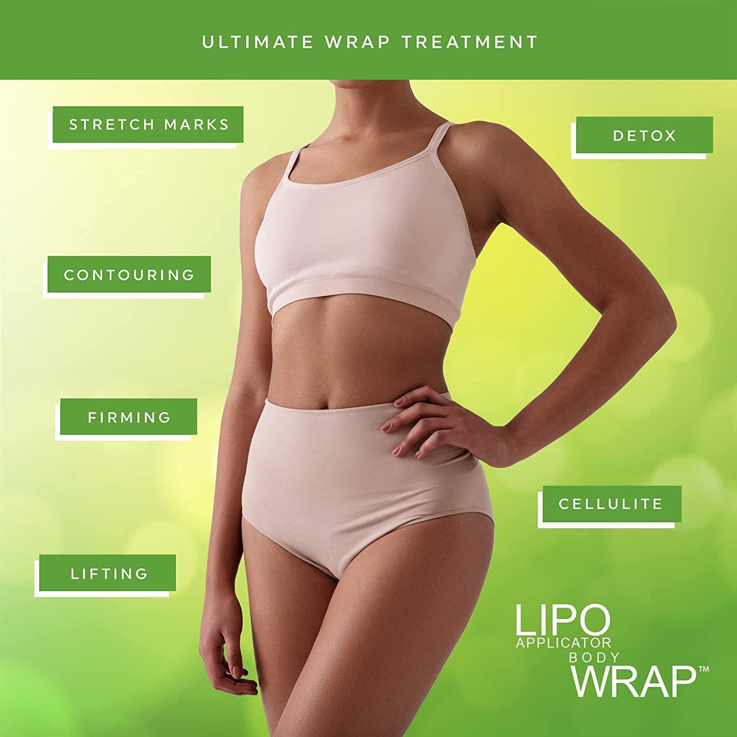 Lipo Applicator Ultimate Body Applicator Lipo Wrap Works For Inch Loss Body Firming Cellulite Reducing Toning Contouring (6 WRAPS)
