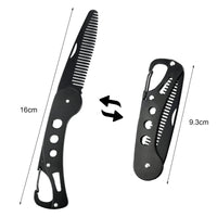 YancLife Stainless Steel Folding Comb for Men's Grooming & Styling Beards & Mustaches, Anti-static, 9.5 * 3 * 1.5cm