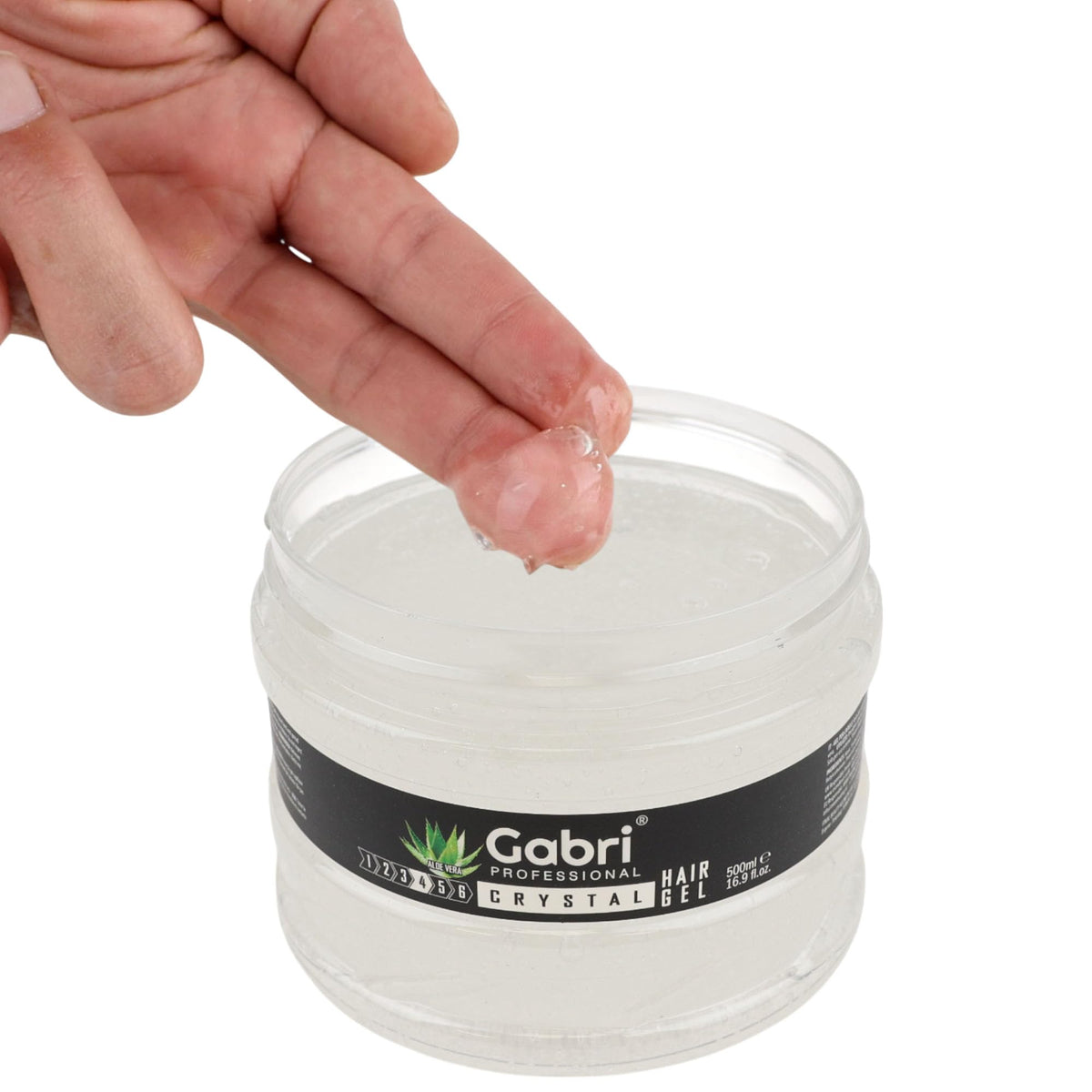 G Gabri Gabri Professional Hair Gel Crystal 500 ml, Firm Hold Hair Styling Gels, High Gloss, Anti-Frizz Effect, Edge Control, For All Hair Types