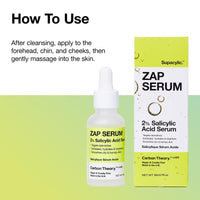 Carbon Theory Supacylic Face Serum - Salicylic Acid Serum - Targets Blemishes, Dry Skin - Acne Treatment & Blemish Treatment - Vegan Facial Exfoliator Serum - 30ml
