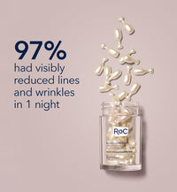 RoC - Retinol Correxion Line Smoothing Night Serum Capsules - Daily Anti-Wrinkle & Anti-Aging Treatment - Visibly Reduces Fine Lines & Wrinkles - Overnight Skincare - 10 Capsules