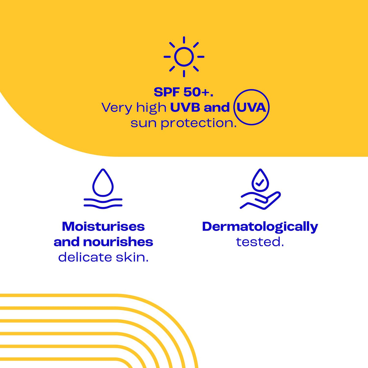 E45 Kids & Baby Sun Face & Body Lotion for Sensitive Skin. Gentle Sun Cream with very high SPF 50+ plus UVA & UVB protection. With Avocado Oil. For Dry Skin, Sensitive Skin & Eczema Prone Skin -180 ml