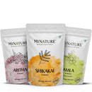 minature Combo Of Amla Powder Aritha & Shikakahi (Pack Of 3) | For Natural Beautiful Hair | Hair Pack for Hair, Conditioning, Smooth, and Shinny, and all types of Hair | 100 Each (100g*3)