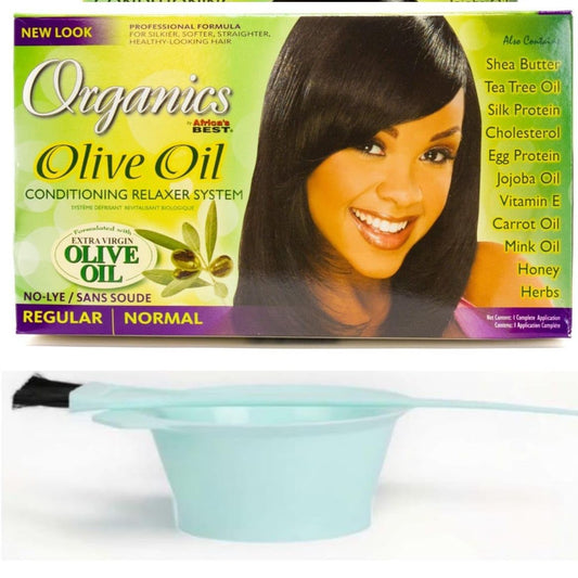 Generic Brush & Bowl Africa's Best Organics Relaxer Reagular 1 application No-Lye
