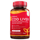 Nutravita Cod Liver Oil 1000mg - 365 Softgels of Premium Fish Oil - Rich in High Strength Omega 3, Vitamins A, D, E & Garlic Oil - Supports Heart & Brain Health - Made in The UK