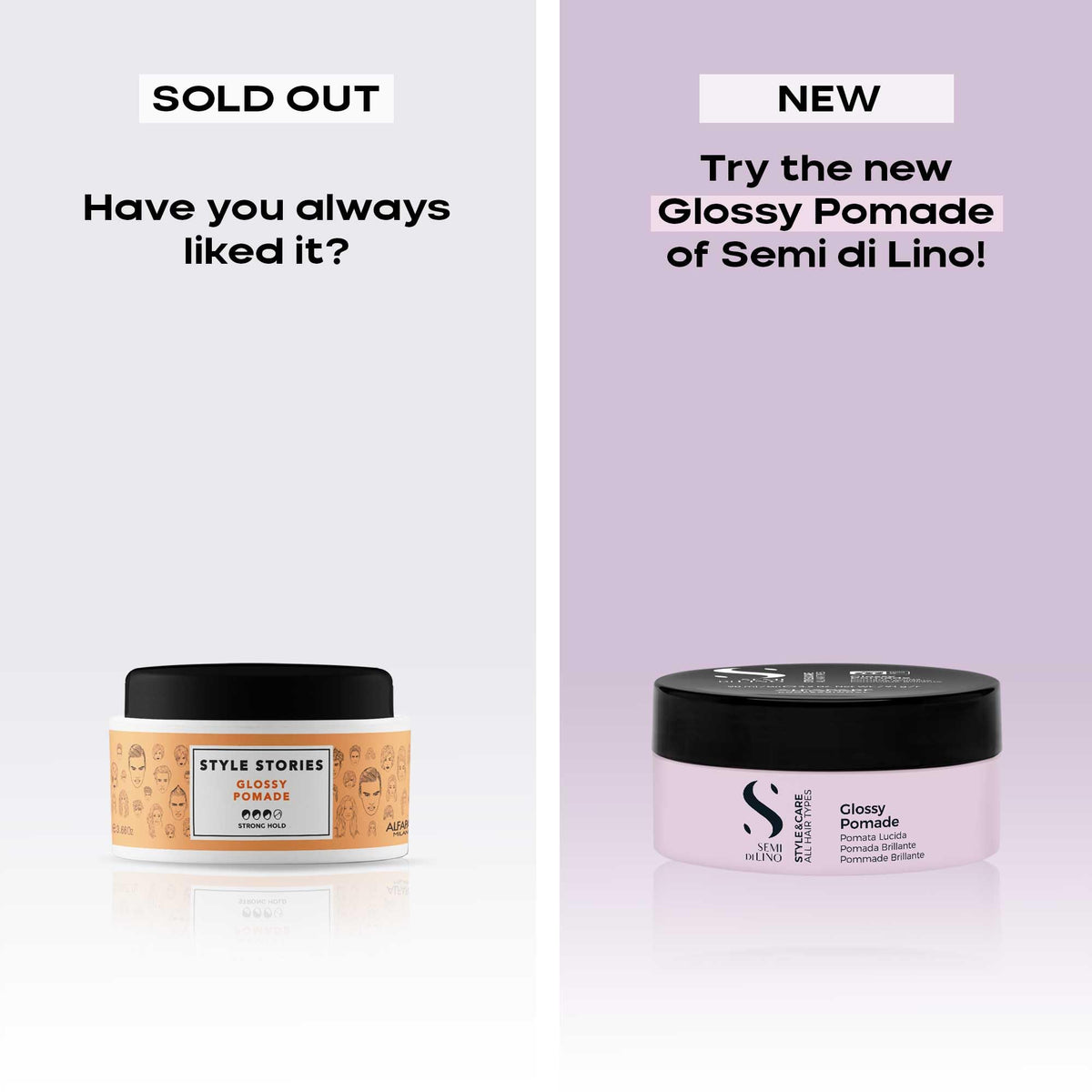 ALFAPARF MILANO Alfaparf Milano Semi Di Lino Style&Care Glossy Pomade 90ml - cera tenuta forte