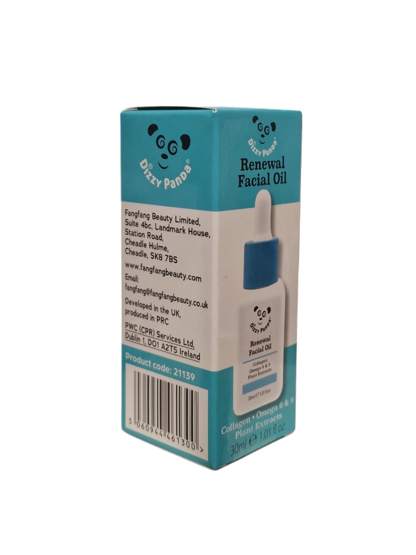 Dizzy Panda Renewal Facial Oil with Collagen, Omega 6 & 9, and Plant Extracts – Hydrating & Firming Formula – 30ml