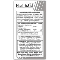 HealthAid Magnesium Bisglycinate Vegan Tablets, 60-Count
