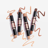Revolution Beauty London Makeup Revolution Contour Stick Duo Cream Contour & Highlight, Defines Cheekbones & Sculpts the Face, Vegan & Cruelty-Free, Dark, 2.4g