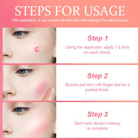 LOPHE Liquid Blush for Cheeks, Soft Cream Liquid Blush Stick Natural Matte, Natural-Looking Face Cheek Tint Blush Makeup, Long Lasting Blendable Moisturizing Beauty Makeup for Cheeks(7.5ml)