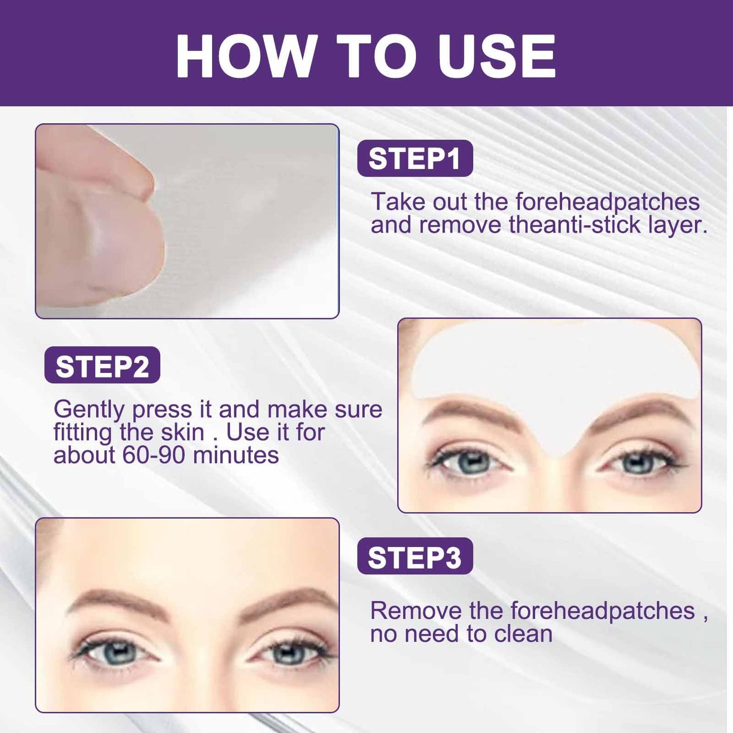 Forehead Wrinkle Patches,Forehead Patches For Wrinkles Forehead Patches For Line Remover Patches Smoothing Facial Anti-Wrinkle Patches Moisturizing Mask Pads For Women Age Lines Resistant Patches
