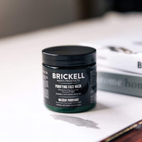 Brickell Men's Products Brickell Men's Purifying Charcoal Face Mask, Natural and Organic Activated Charcoal Mask With Detoxifying Kaolin Clay, 118 mL, Unscented