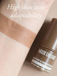 Belor Design MULTITALENT Multifunctional Sculptor-Stick Makeup in three easy steps! (Tone 2 Creamy Texture/Soft Shadow Effect, 922C) (tone 1, one size)