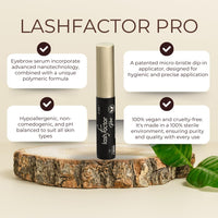 Lashfactor Pro Eyelash Growth Serum, Brow Lash Growth Serum, Natural Brow Lash Enhancer | Nourish Damaged Lashes, Thicker Natural Longer Lift Eyelashes Enhancer Rapid Lash Growth (Pack of 2)
