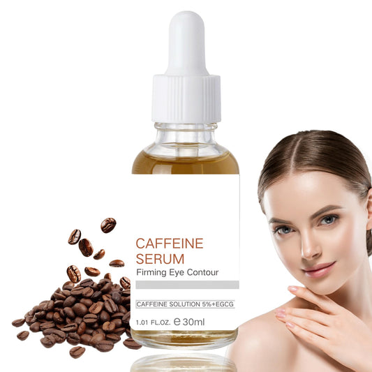 ISBEAUSOLS Caffeine Solution 5%+EGCG Eye Serum - Caffeine Eye Serum - Caffeine Eye Cream Anti Aging - Eye Cream for Dark Circles and Puffy eyes - Eye Bags Remover - under Eye Brightener 30ml