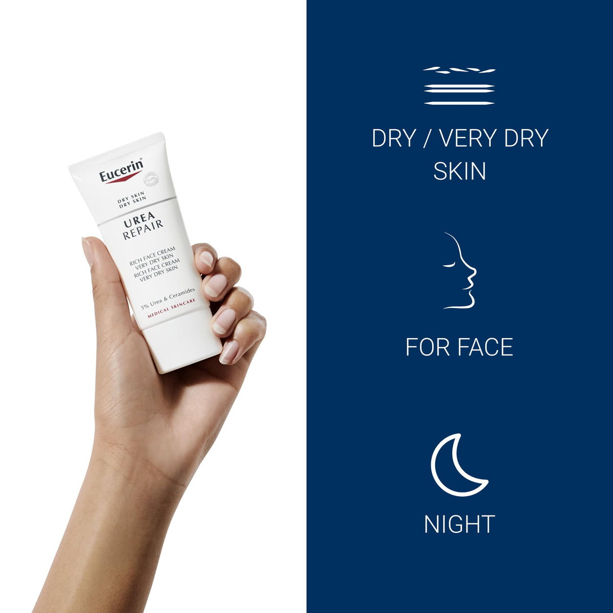 Eucerin Replenishing Face Cream Night 5% Urea 50ml