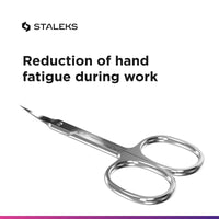 Staleks Silver Classic Professional Cuticle Scissors, Stainless Steel, Curved, Ambidextrous, 15.0 Grams, SE-50/2