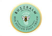 BUZZBALM Foot Cream for Cracked Heels and Dry Skin Bee Heeled Heel Balm Completely Natural Cracked Heel Repair Cream with Frankincense and Peppermint Honey (85g)