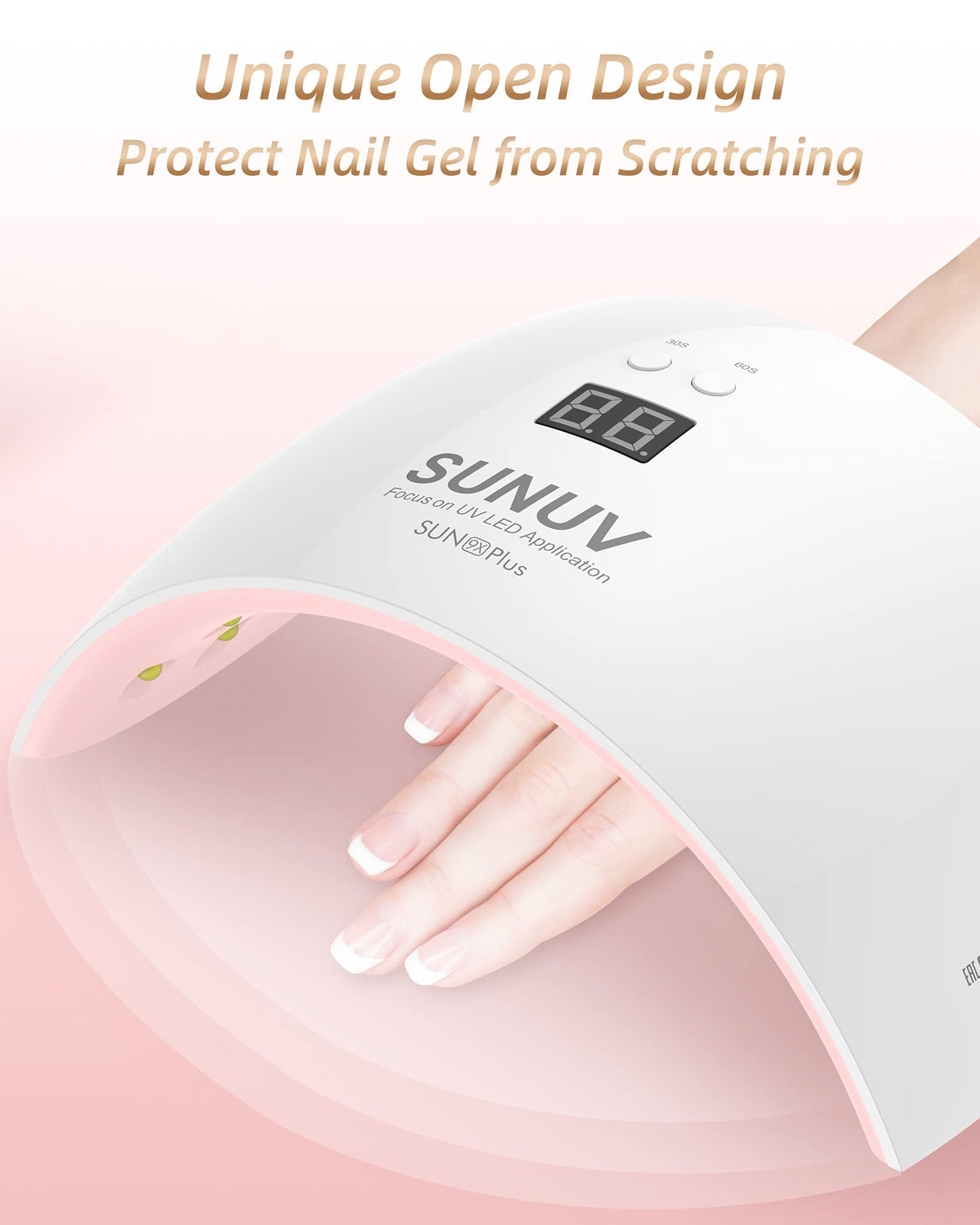 UV LED Gel Nail Lamp, SUNUV 36W UV lamps for Gel Nails Manicure Pedicure Sensor 30s/60s Timer LCD Screen
