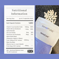INNOPURE MetaCarb® Metabolic & Blood Sugar Balance Support – with White Kidney Bean, Chromium Picolinate, Zinc, Vitamin C & B6 – UK Made, 90 Vegan Capsules
