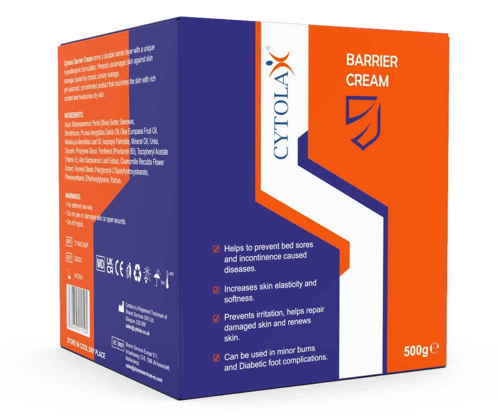 Cytolax Barrier Cream 120g | Transparent & Durable 24hour Protection | Prevents Skin Irritation & Sores | Improves Elasticity & Repairs Damaged Skin | with Shea Butter & Aloe Vera extracts