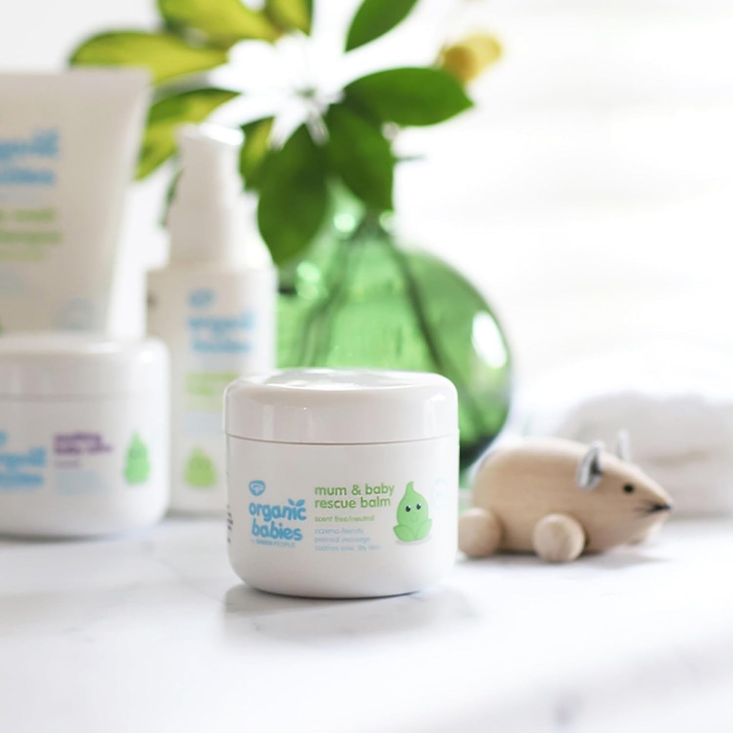 Green People Organic Babies Mum & Baby Rescue Balm - Natural & Organic - Eczema-Friendly - Scent-Free, 100ml
