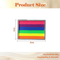 Mikloven Rainbow Face Paint Palette, Water Soluble & Quick Drying, Professional Body & Face Painting Kit for Theatre, Carnival, Festivals, Cosplay Parties, Colourful Make-Up (25g)