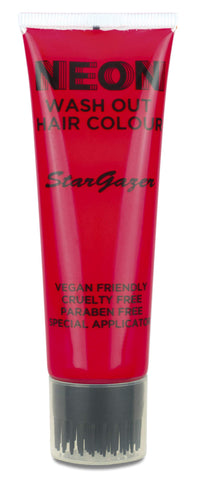 Stargazer Neon UV-Reactive Wash Out Hair Colour, Super Vibrant Colour, Red