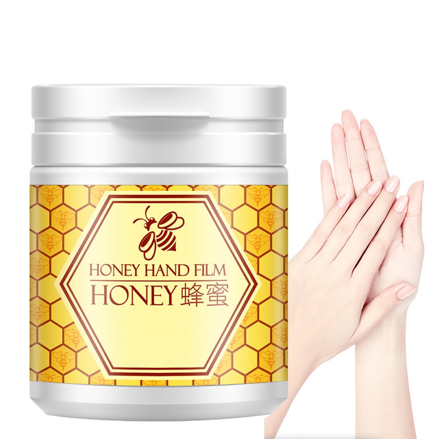 Hydrating Honey Milk Hand Mask for Dry, Aging, Cracked Hands - 170g. Nourishing Wax Hand Peeling Mask for Exfoliation & Moisturizing. Transform Your Hands with this Hand Solution