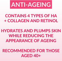 Hada Labo Tokyo - Anti-Ageing Facial Sheet Masks, With Super Hyaluronic Acid, Collagen & Squalane, For Age 40+ (Pack of 10)