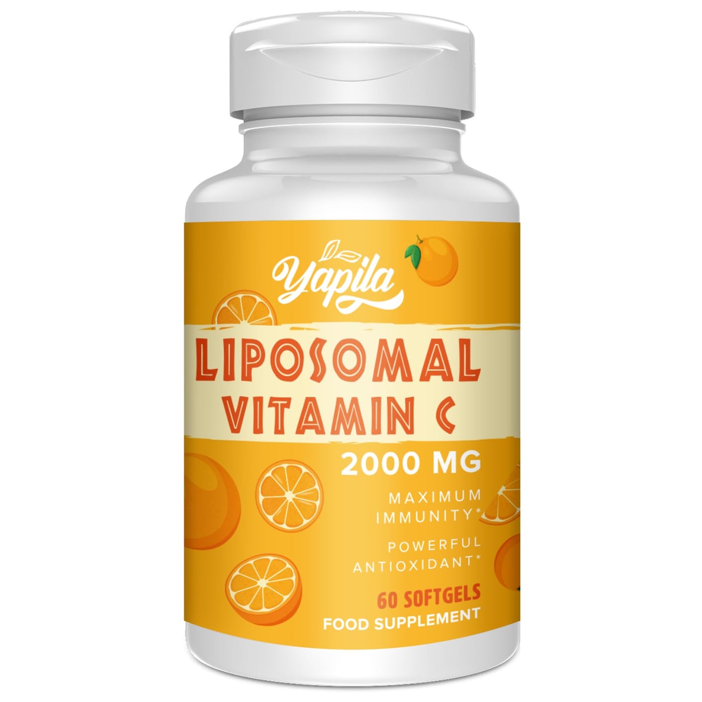 Yapila Liposomal Vitamin C Capsules 2000mg, Maximum Absorption, High dose VIT C, Ascorbic Acid, Antioxidant Supplement, Soy-Free, Non-GMO