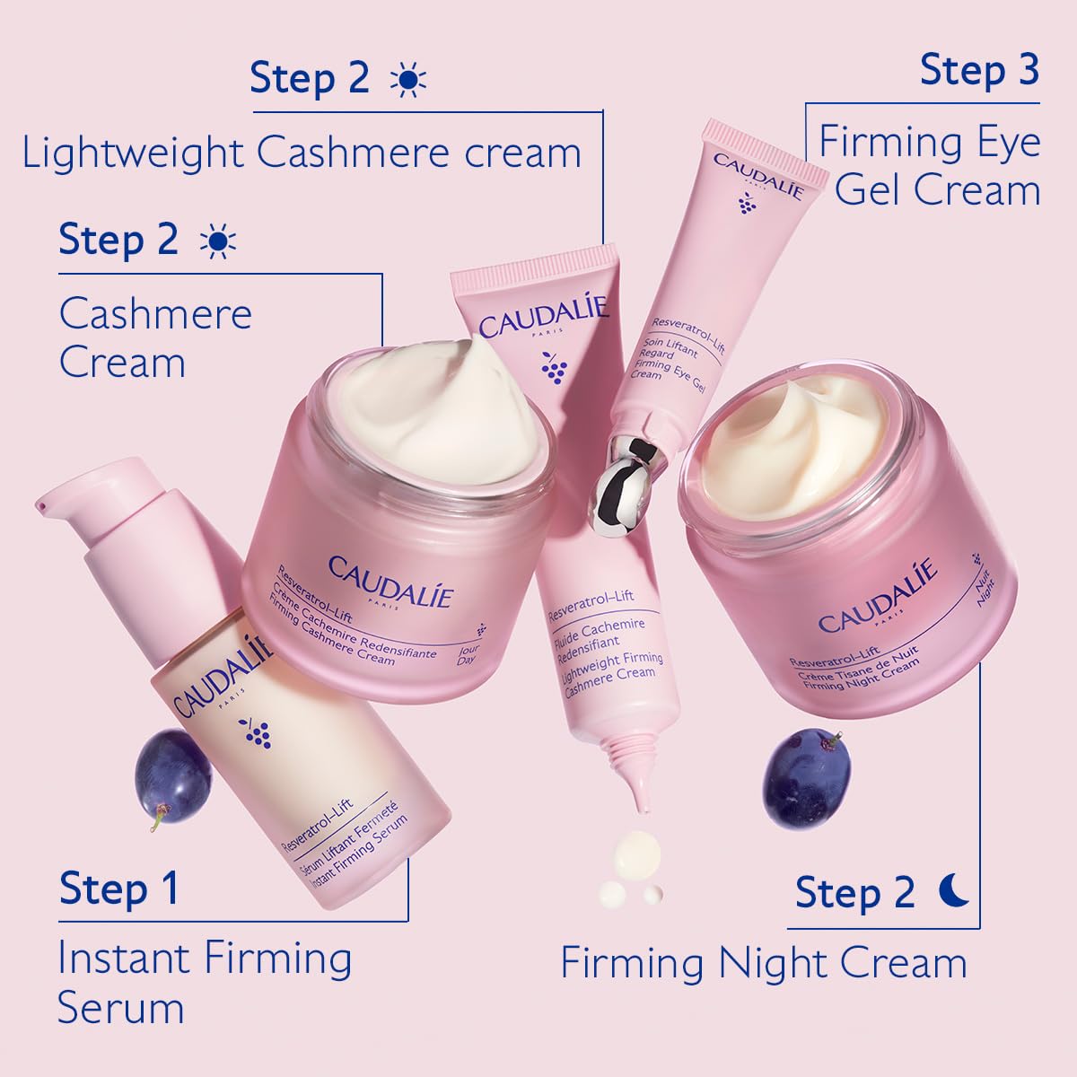 Caudalie Resveratrol-Lift Firming Eye Gel Cream – Reduces Puffiness and Dark Circles, Vegan Collagen 1, Fragrance-Free, 97% Natural-Origin Ingredients, Vegan, 15 mL