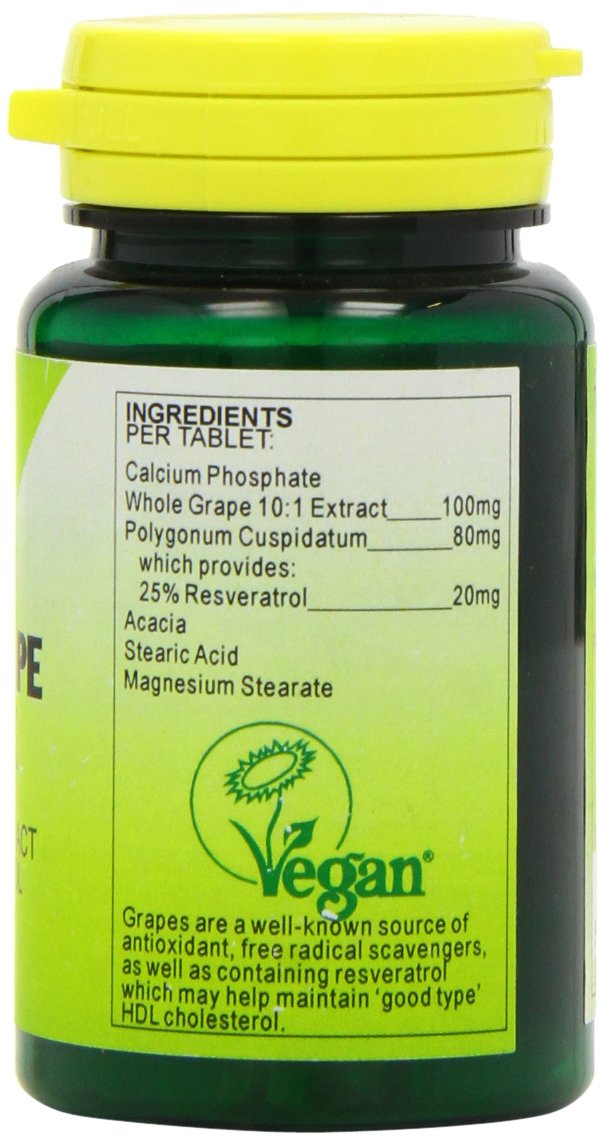 Health Plus Whole Grape Complex Antioxidant Plant Supplement - 30 Tablets