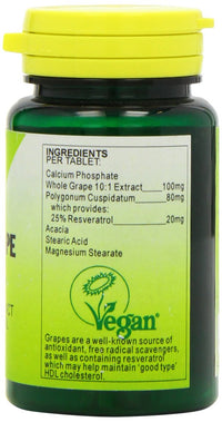 Health Plus Whole Grape Complex Antioxidant Plant Supplement - 30 Tablets