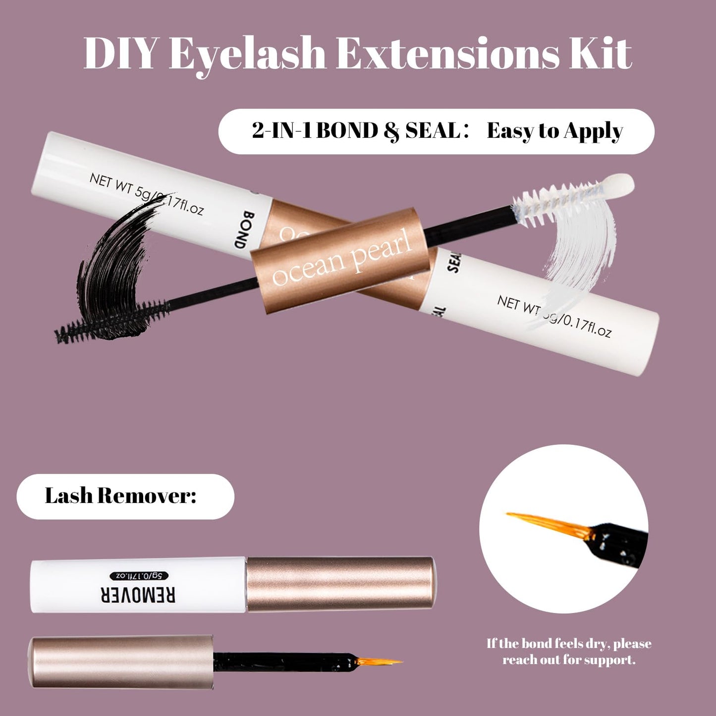 ocean pearl Ocean Pearl Cluster Lashes Kit 320PCS Individual Eyelashes 40D+50D+100D Eyelash Extension Kit 11-20mm False Eyelashes DIY Lash Extension Natural Lash Clusters with Super Bond&Seal&Remover&Tweezer-100D
