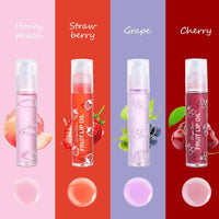 Mornery Lip Oil Set - Roll-On Lip Gloss Set/Fruity Flavors Lip Balm Liquid Lipstick/Moisturizing Lip Glow Oil Lip Care For Girls Women