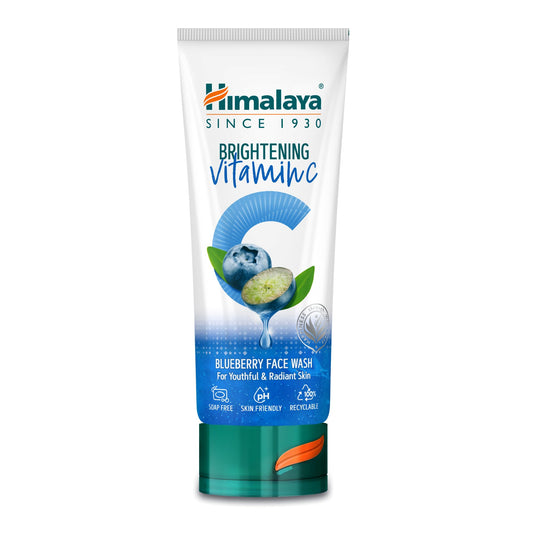 Himalaya Brightening Vitamin C Blueberry Face Wash | Brightening Face Cleanser | Remove Dull Skin | 100ml